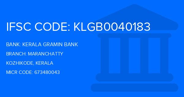 Kerala Gramin Bank (KGB) Maranchatty Branch IFSC Code