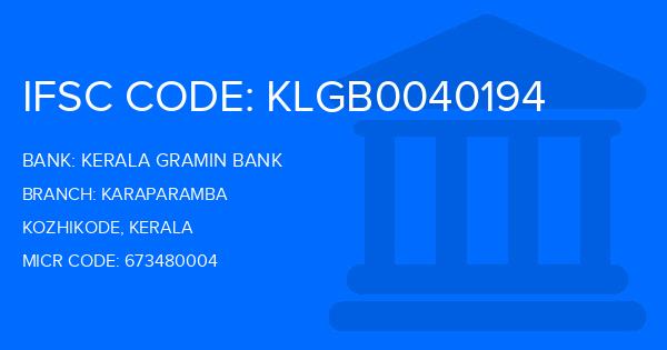 Kerala Gramin Bank (KGB) Karaparamba Branch IFSC Code