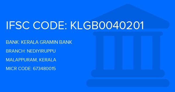 Kerala Gramin Bank (KGB) Nediyiruppu Branch IFSC Code