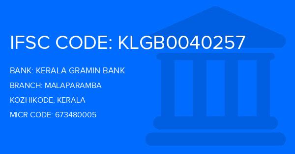 Kerala Gramin Bank (KGB) Malaparamba Branch IFSC Code