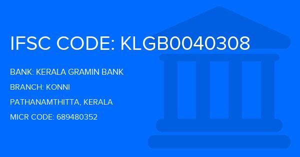 Kerala Gramin Bank (KGB) Konni Branch IFSC Code