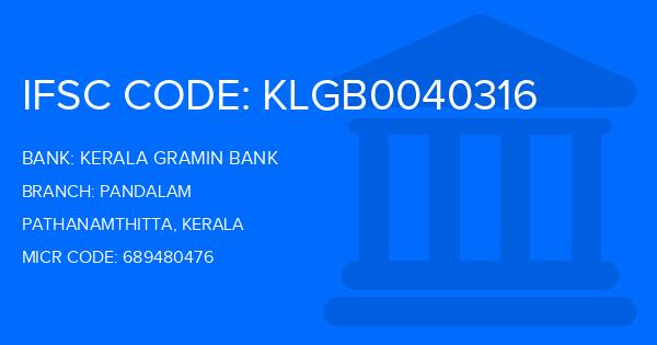Kerala Gramin Bank (KGB) Pandalam Branch IFSC Code