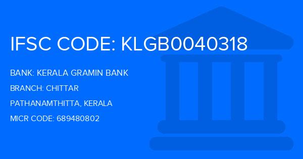 Kerala Gramin Bank (KGB) Chittar Branch IFSC Code