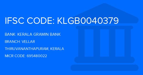 Kerala Gramin Bank (KGB) Vellar Branch IFSC Code