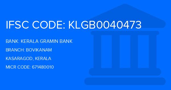 Kerala Gramin Bank (KGB) Bovikanam Branch IFSC Code