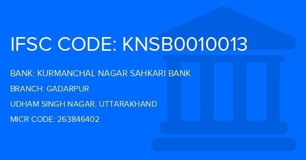 Kurmanchal Nagar Sahkari Bank Gadarpur Branch IFSC Code