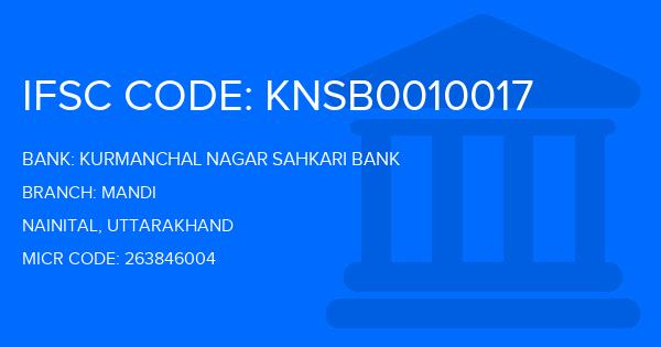 Kurmanchal Nagar Sahkari Bank Mandi Branch IFSC Code