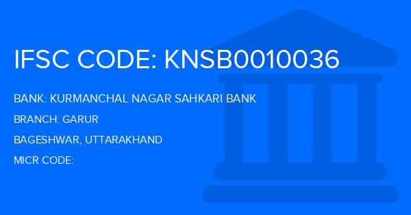 Kurmanchal Nagar Sahkari Bank Garur Branch IFSC Code