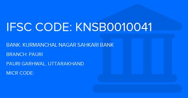 Kurmanchal Nagar Sahkari Bank Pauri Branch IFSC Code