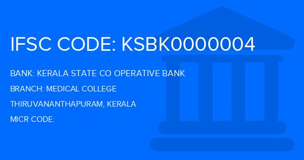 Kerala State Co Operative Bank Medical College Branch IFSC Code