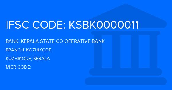 Kerala State Co Operative Bank Kozhikode Branch IFSC Code