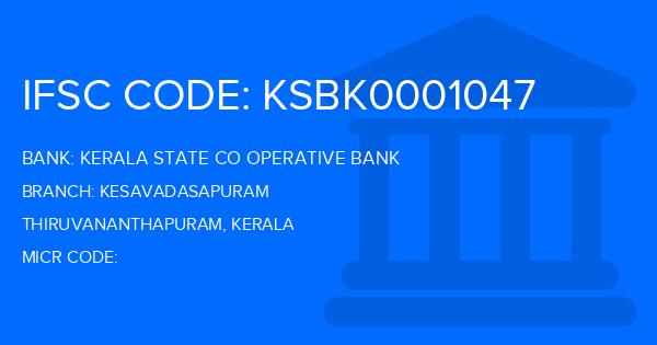 Kerala State Co Operative Bank Kesavadasapuram Branch IFSC Code