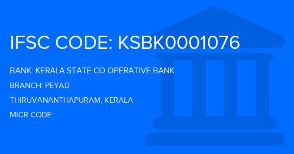 Kerala State Co Operative Bank Peyad Branch IFSC Code