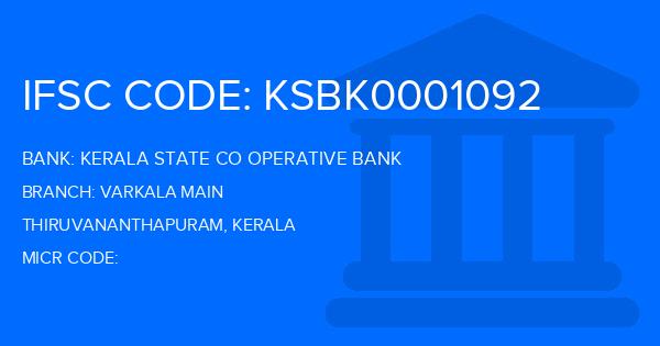 Kerala State Co Operative Bank Varkala Main Branch IFSC Code