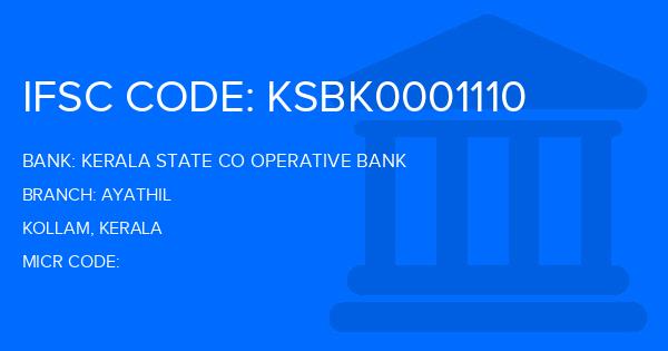 Kerala State Co Operative Bank Ayathil Branch IFSC Code