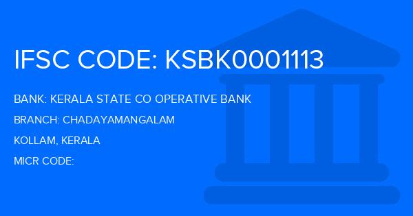 Kerala State Co Operative Bank Chadayamangalam Branch IFSC Code