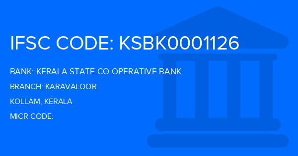 Kerala State Co Operative Bank Karavaloor Branch IFSC Code