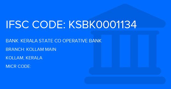 Kerala State Co Operative Bank Kollam Main Branch IFSC Code