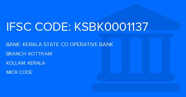 Kerala State Co Operative Bank Kottiyam Branch IFSC Code