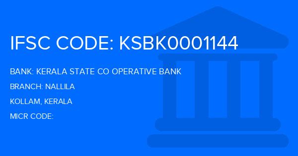 Kerala State Co Operative Bank Nallila Branch IFSC Code