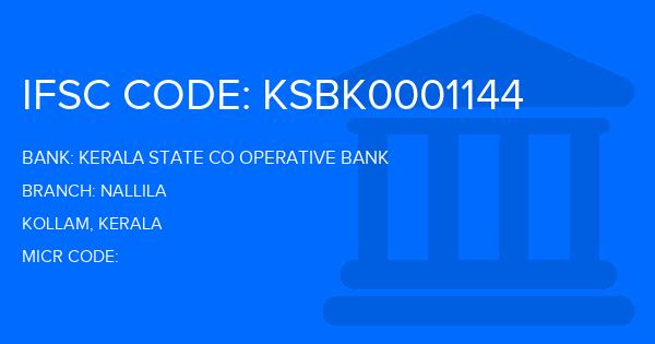 Kerala State Co Operative Bank Nallila Branch IFSC Code