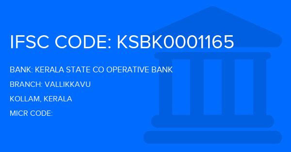 Kerala State Co Operative Bank Vallikkavu Branch IFSC Code