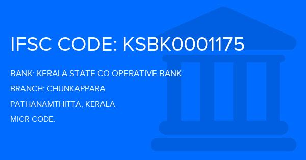 Kerala State Co Operative Bank Chunkappara Branch IFSC Code