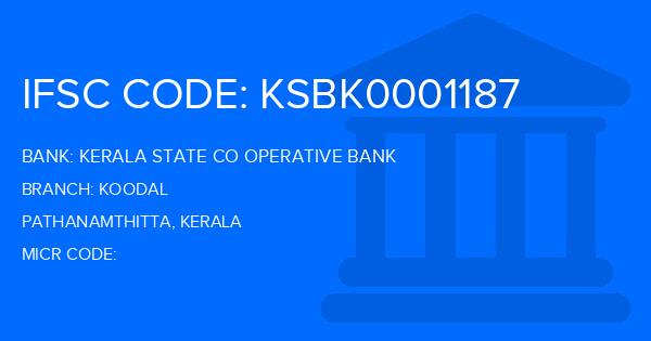 Kerala State Co Operative Bank Koodal Branch IFSC Code