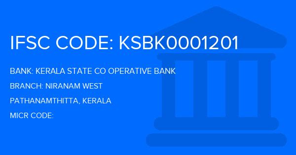 Kerala State Co Operative Bank Niranam West Branch IFSC Code