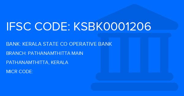 Kerala State Co Operative Bank Pathanamthitta Main Branch IFSC Code