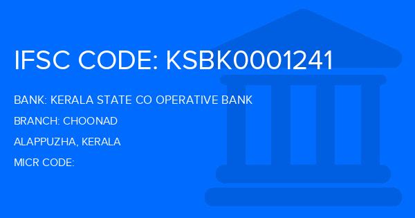 Kerala State Co Operative Bank Choonad Branch IFSC Code