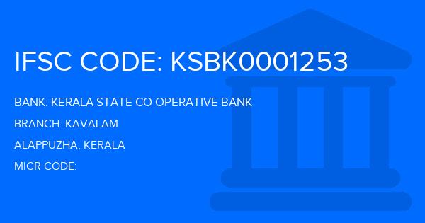 Kerala State Co Operative Bank Kavalam Branch IFSC Code