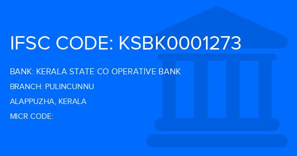 Kerala State Co Operative Bank Pulincunnu Branch IFSC Code