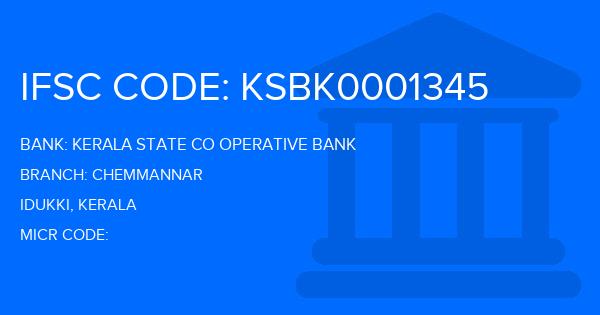 Kerala State Co Operative Bank Chemmannar Branch IFSC Code