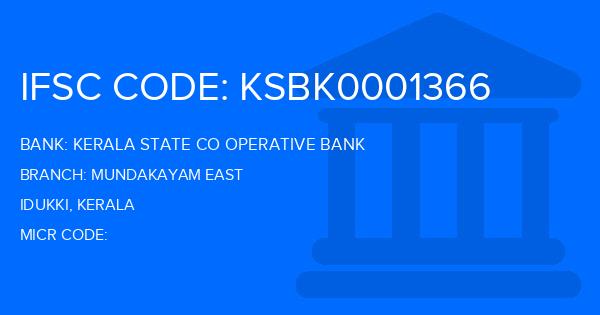 Kerala State Co Operative Bank Mundakayam East Branch IFSC Code