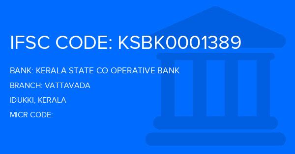 Kerala State Co Operative Bank Vattavada Branch IFSC Code