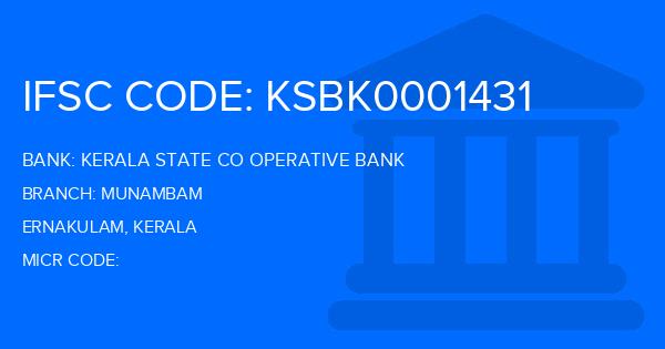 Kerala State Co Operative Bank Munambam Branch IFSC Code
