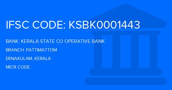 Kerala State Co Operative Bank Pattimattom Branch IFSC Code