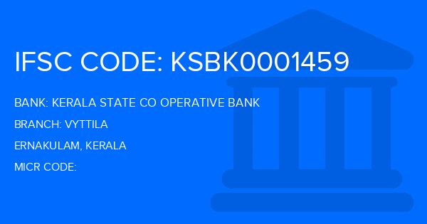 Kerala State Co Operative Bank Vyttila Branch IFSC Code