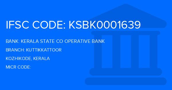 Kerala State Co Operative Bank Kuttikkattoor Branch IFSC Code