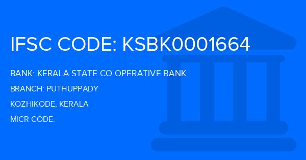 Kerala State Co Operative Bank Puthuppady Branch IFSC Code