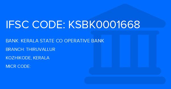 Kerala State Co Operative Bank Thiruvallur Branch IFSC Code