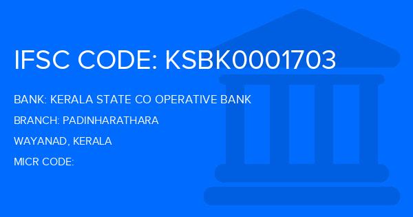 Kerala State Co Operative Bank Padinharathara Branch IFSC Code