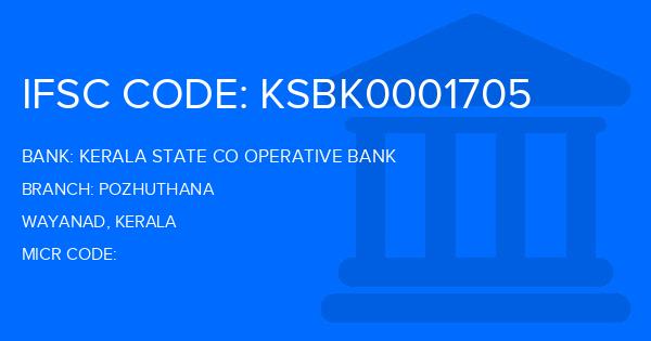Kerala State Co Operative Bank Pozhuthana Branch IFSC Code
