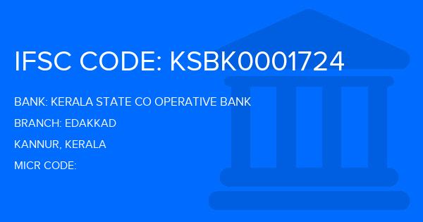 Kerala State Co Operative Bank Edakkad Branch IFSC Code