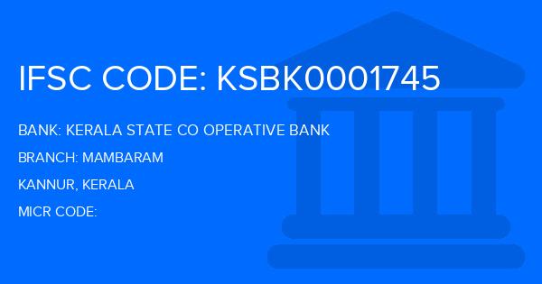 Kerala State Co Operative Bank Mambaram Branch IFSC Code