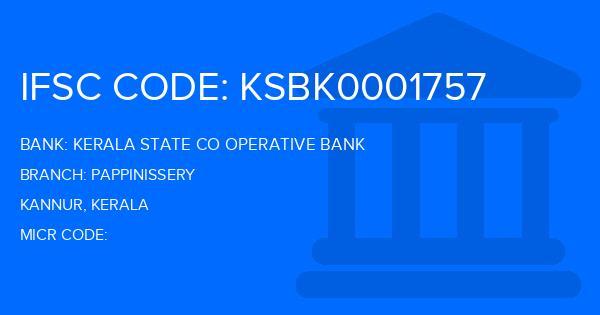 Kerala State Co Operative Bank Pappinissery Branch IFSC Code
