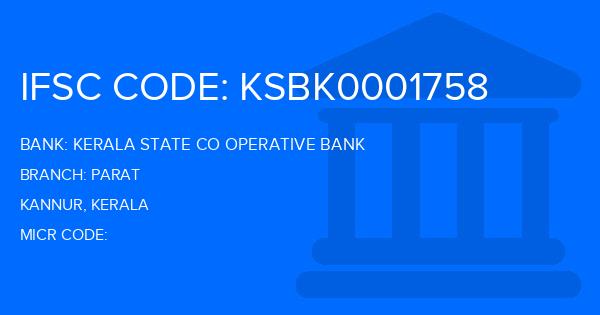 Kerala State Co Operative Bank Parat Branch IFSC Code