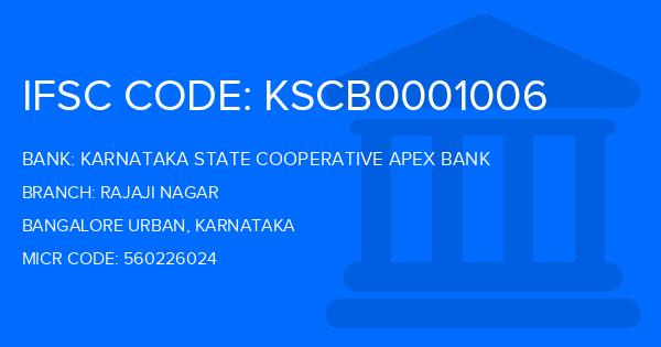 Karnataka State Cooperative Apex Bank Rajaji Nagar Branch IFSC Code
