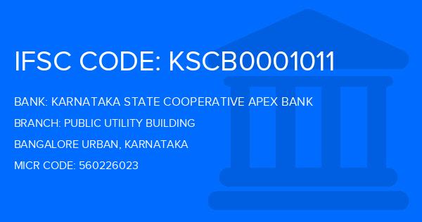Karnataka State Cooperative Apex Bank Public Utility Building Branch IFSC Code